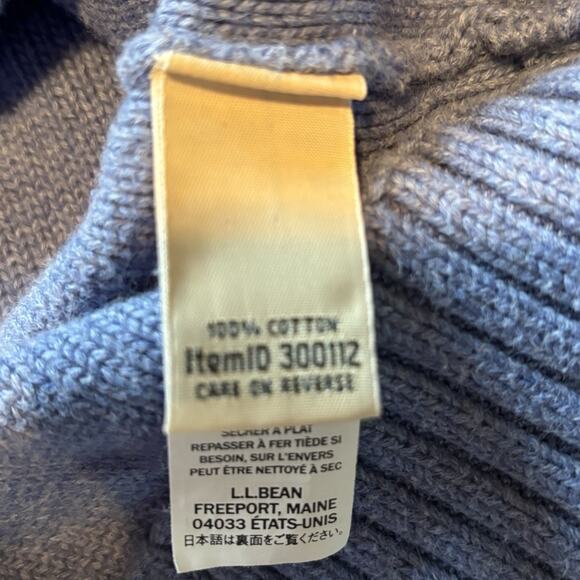 L.L. Bean Women’s Cottage Core Cable Fisherman Knit Womens SZ 1X Full Zip Up - Picture 6 of 10